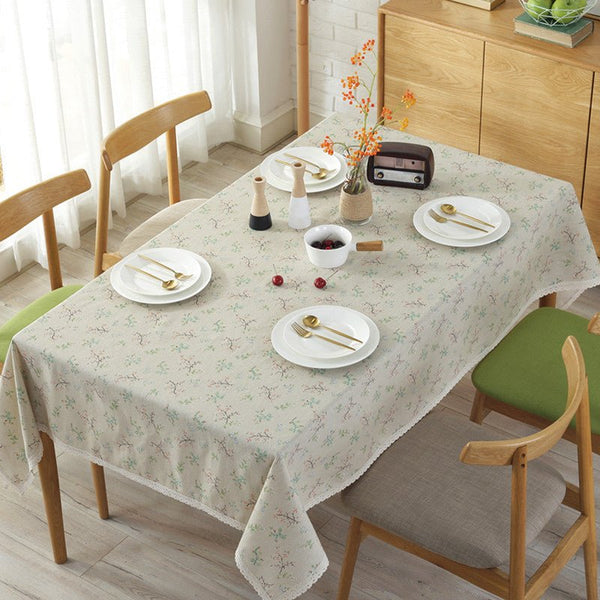 Flower Bouquet Muslin Table Cloth -Table Cloth- Delicors