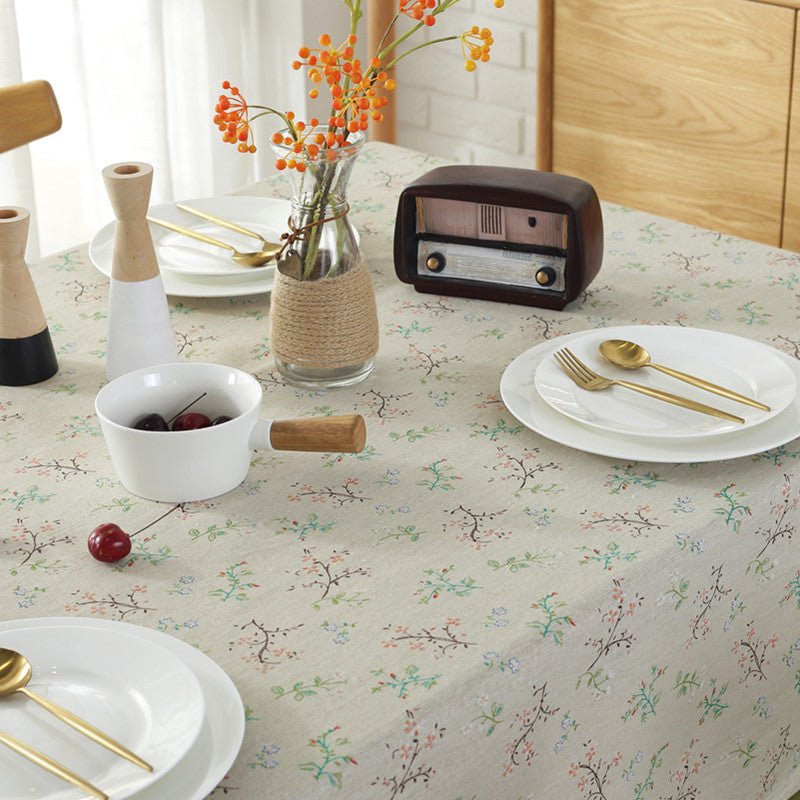 Flower Bouquet Muslin Table Cloth -Table Cloth- Delicors