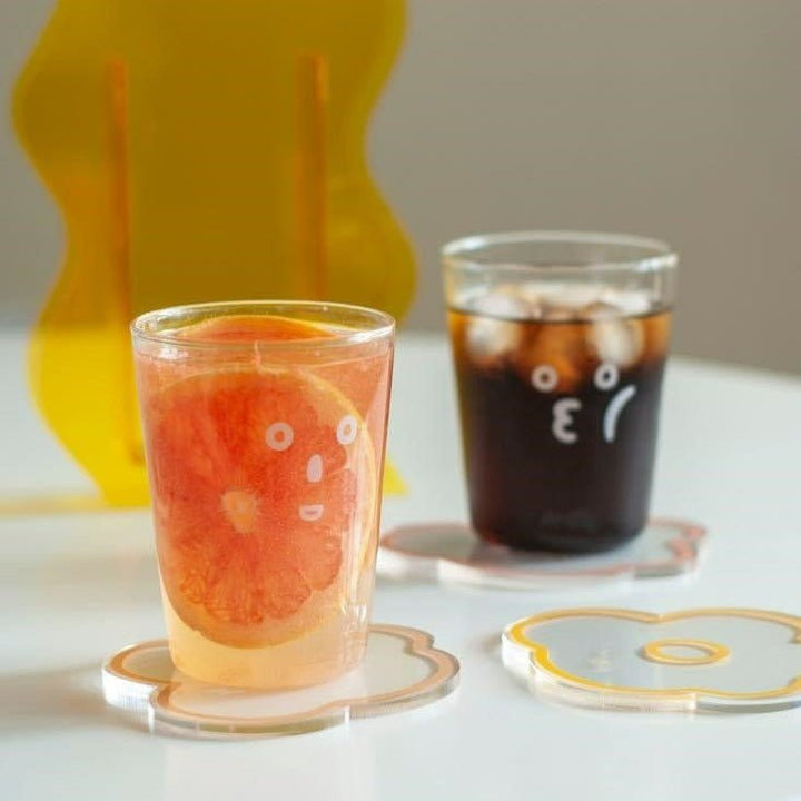 Flower Petal Transparent Acrylic Coasters Collection -- Delicors