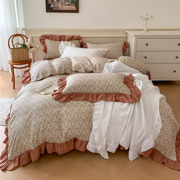 Frilly Floral Bedding Set -Bedding- Delicors