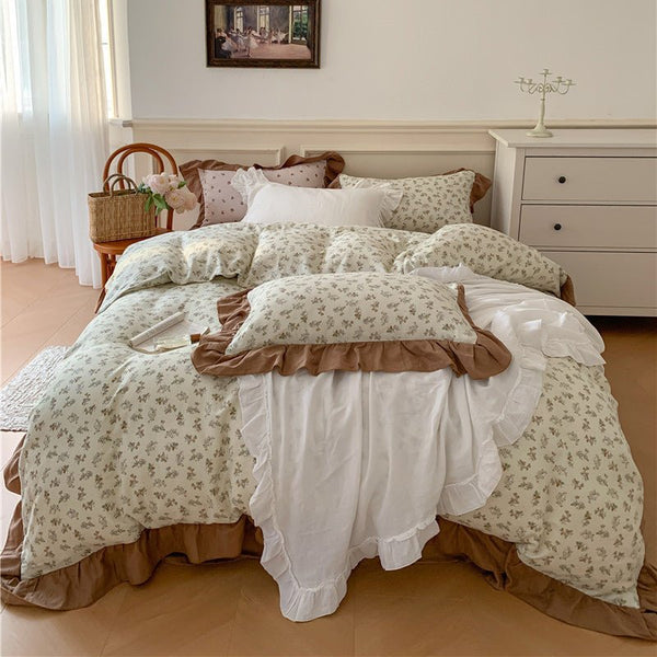 Frilly Floral Bedding Set -Bedding- Delicors
