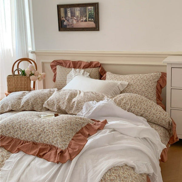 Frilly Floral Bedding Set -Bedding- Delicors