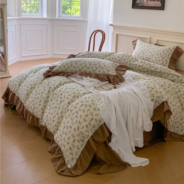 Frilly Floral Bedding Set -Bedding- Delicors