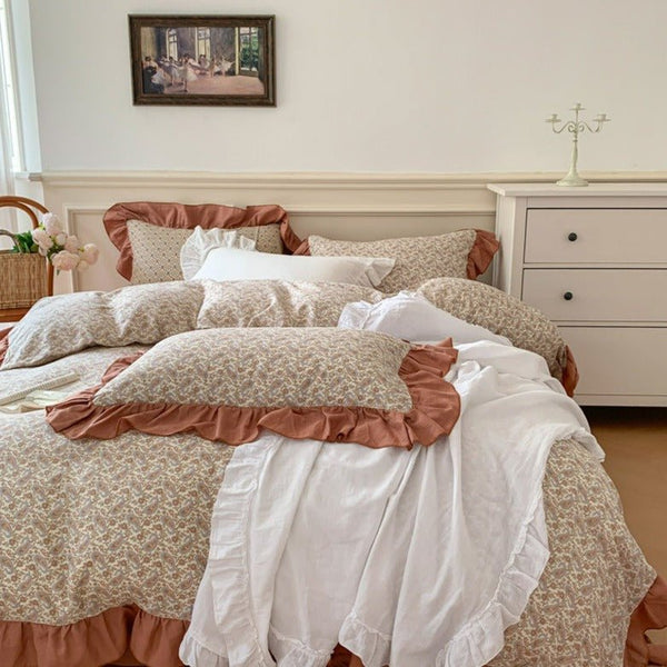 Frilly Floral Bedding Set -Bedding- Delicors