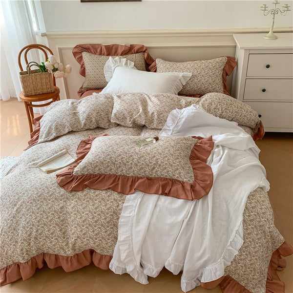 Frilly Floral Bedding Set -Bedding- Delicors