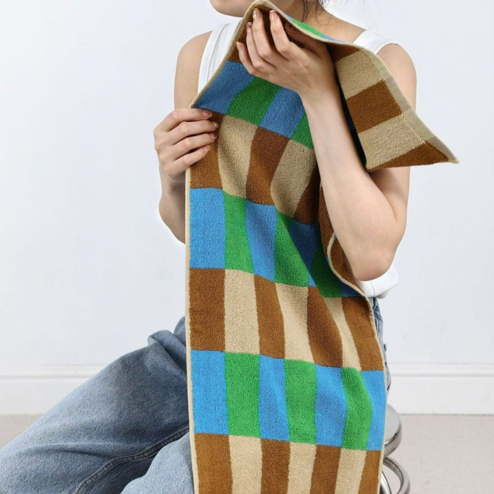 Funky Checkered Towel Set -Towel- Delicors