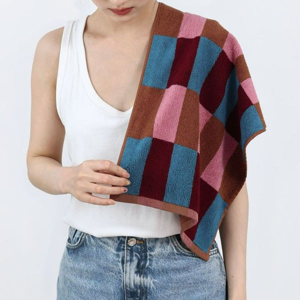 Funky Checkered Towel Set -Towel- Delicors