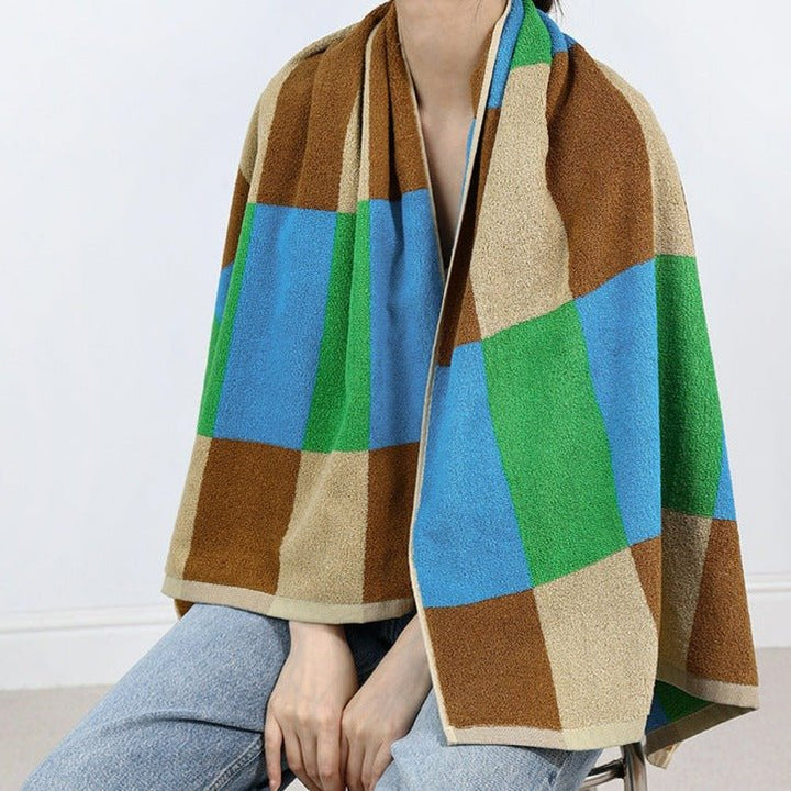 Funky Checkered Towel Set -Towel- Delicors