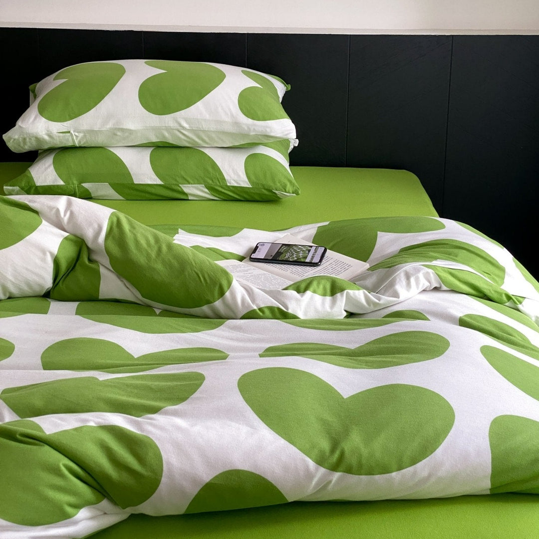 Heart Plus Quilt Cover Set -- Delicors