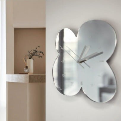 Irregular Flower Acrylic Mirror Clock Collection -- Delicors