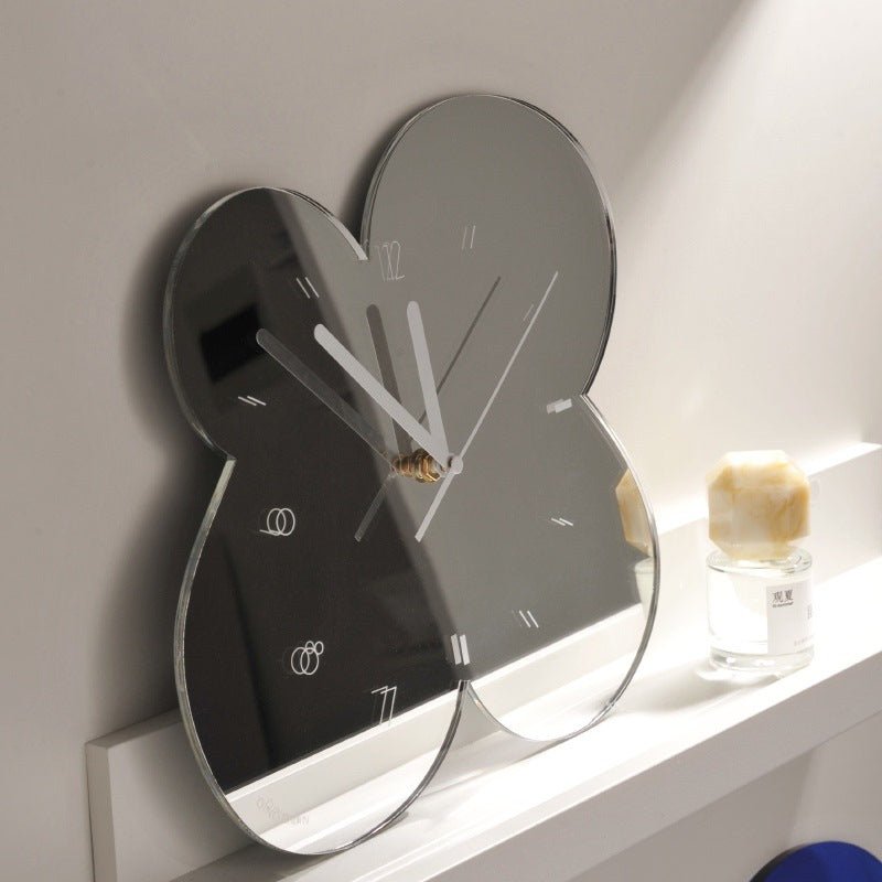 Irregular Flower Acrylic Mirror Clock Collection -- Delicors
