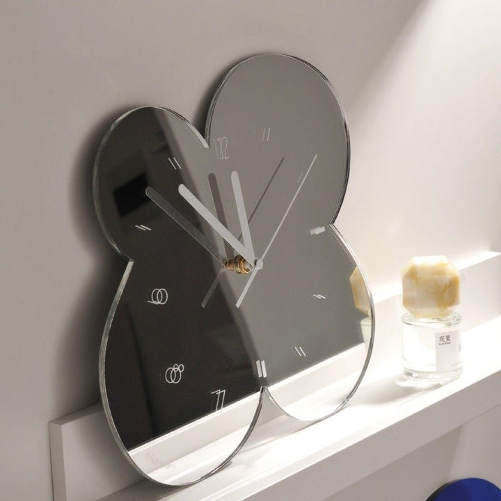 Irregular Flower Acrylic Mirror Clock Collection -- Delicors