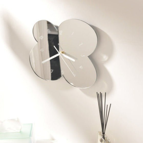 Irregular Flower Acrylic Mirror Clock Collection -- Delicors