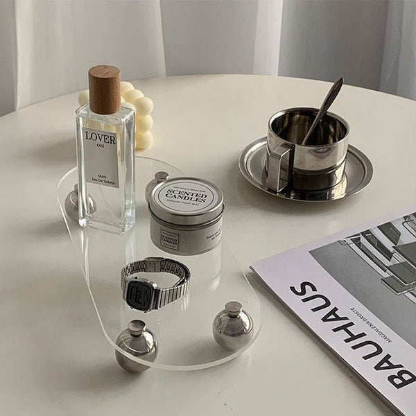 Irregular Transparent Acrylic Tray Collection -- Delicors