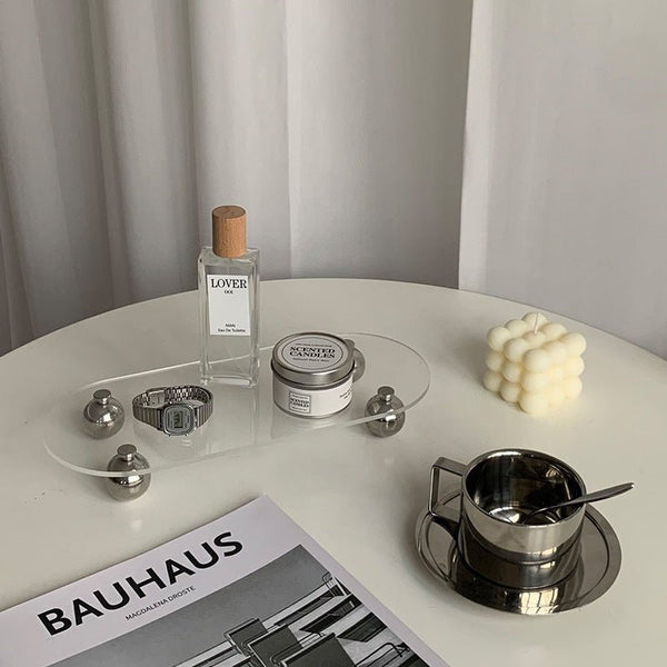Irregular Transparent Acrylic Tray Collection -- Delicors