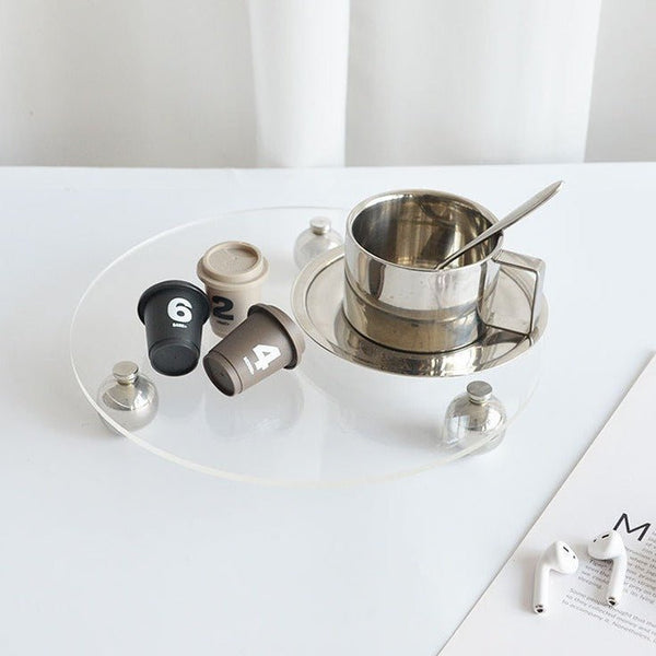 Irregular Transparent Acrylic Tray Collection -- Delicors
