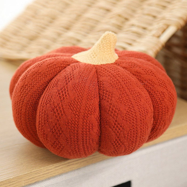 Knitted Pumpkin Cushion -- Delicors
