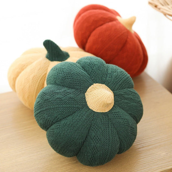 Knitted Pumpkin Cushion -- Delicors