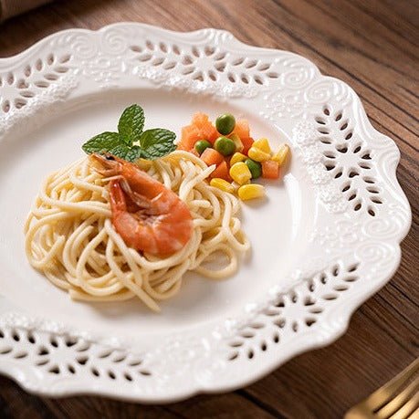 Lace Leaf Plate & Cake Stand Collection -Dinnerware- Delicors