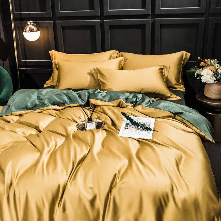Lemon & Lime Lyocell Bedding Set -Bedding- Delicors