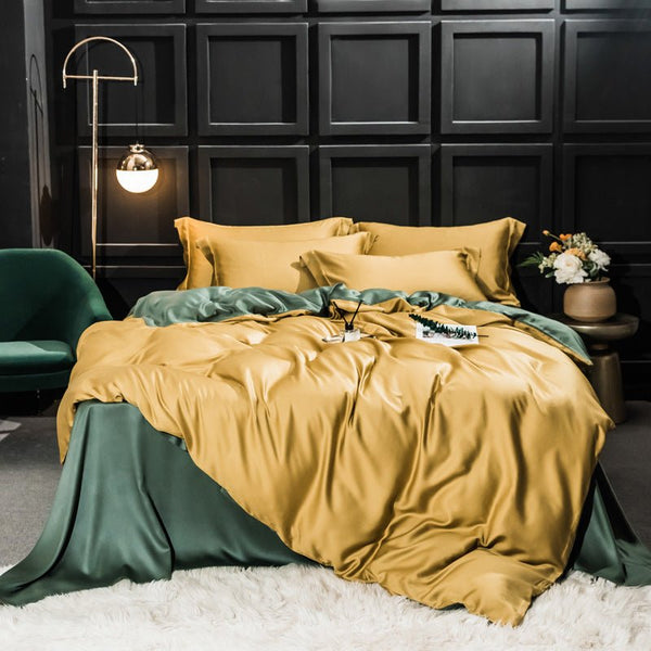 Lemon & Lime Lyocell Bedding Set -Bedding- Delicors