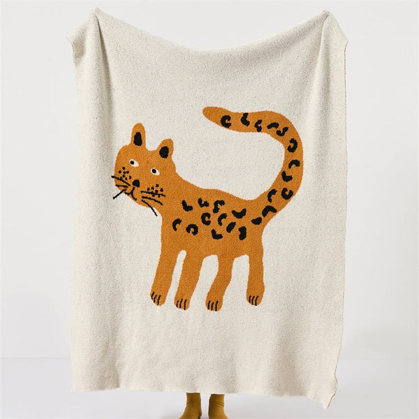 Leopard Blanket & Cushion Collection -Throw- Delicors