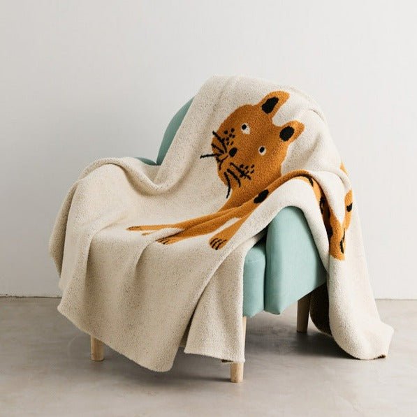 Leopard Blanket & Cushion Collection -Throw- Delicors