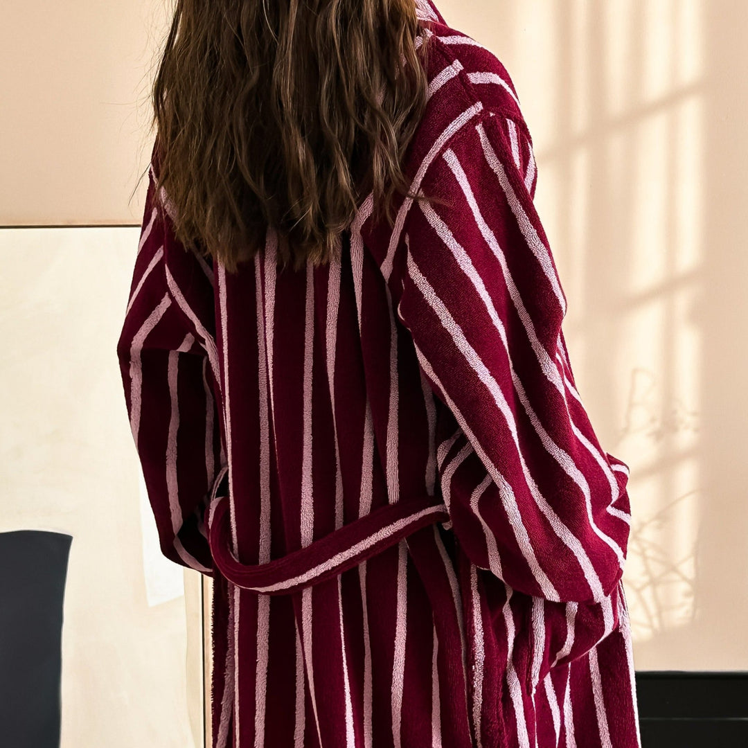 Lisbon Stripe Bathrobe Unisex Collection -- Delicors