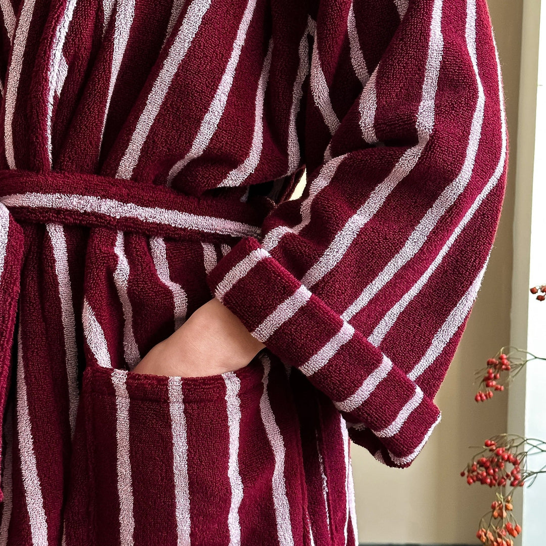 Lisbon Stripe Bathrobe Unisex Collection -- Delicors