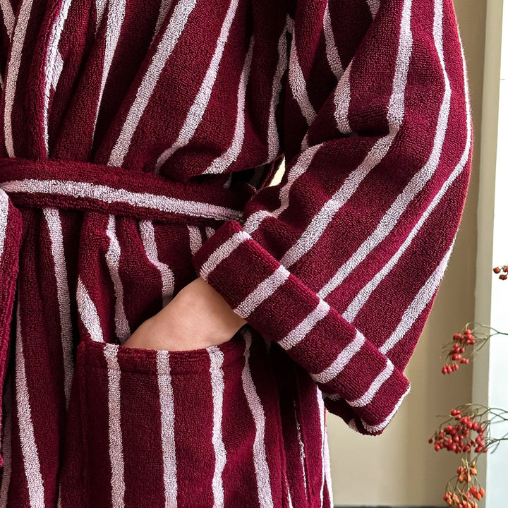 Lisbon Stripe Bathrobe Unisex Collection -- Delicors