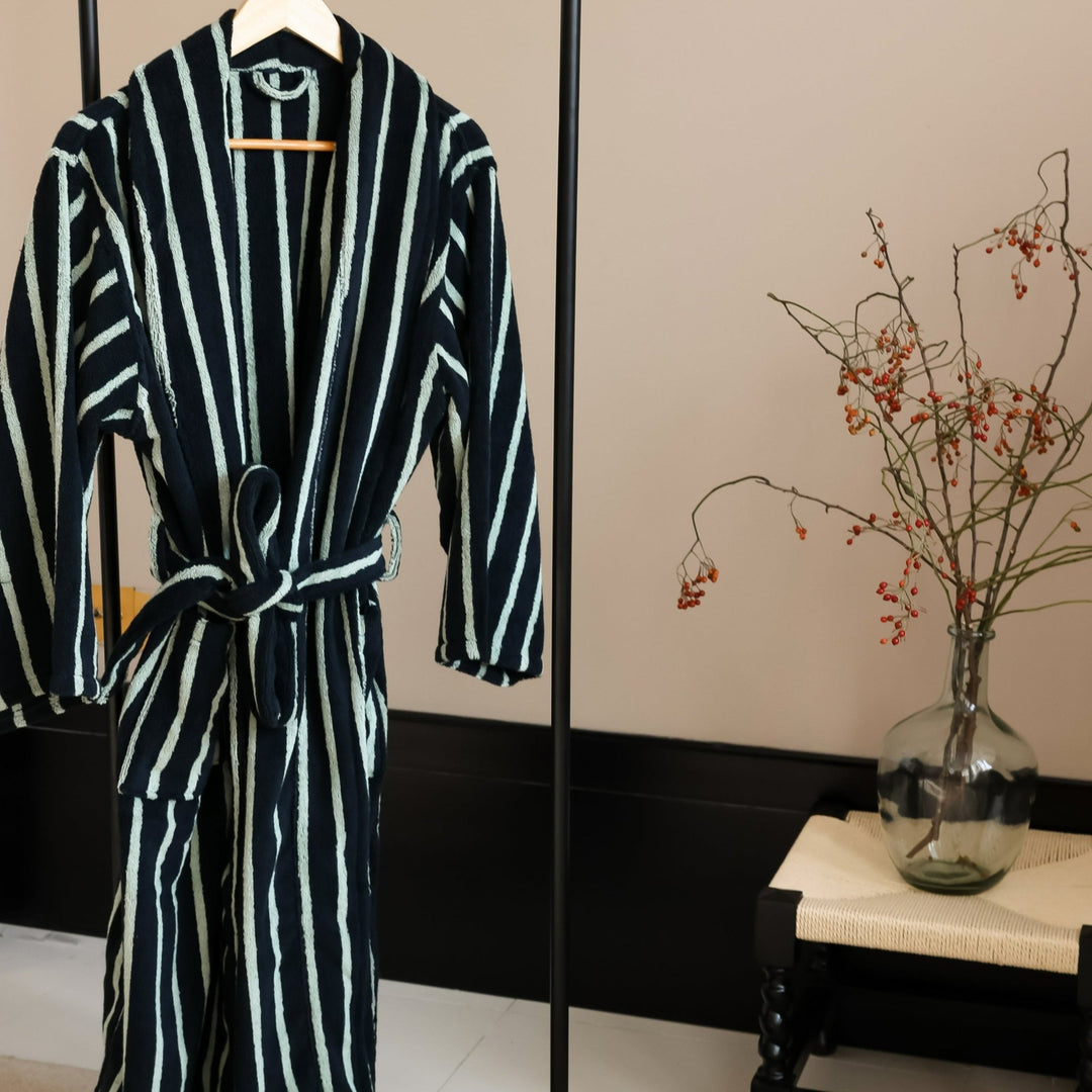 Lisbon Stripe Bathrobe Unisex Collection -- Delicors