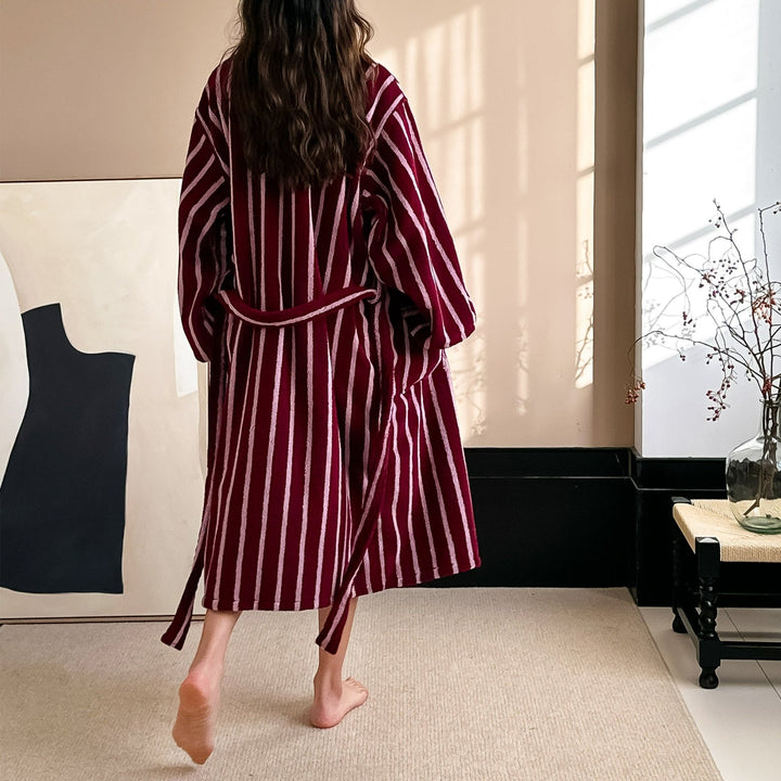 Lisbon Stripe Bathrobe Unisex Collection -- Delicors