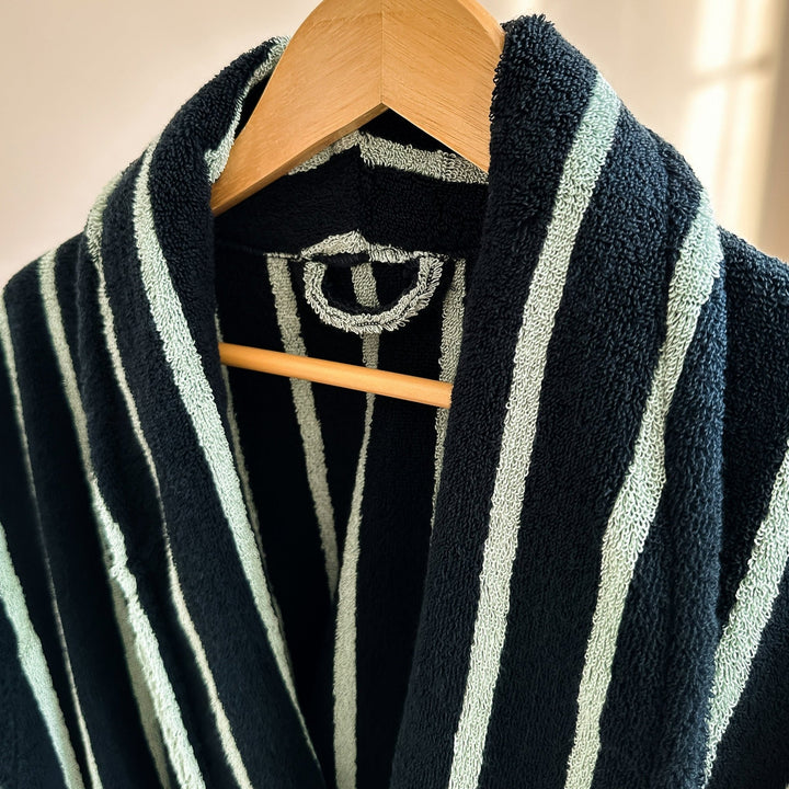 Lisbon Stripe Bathrobe Unisex Collection -- Delicors