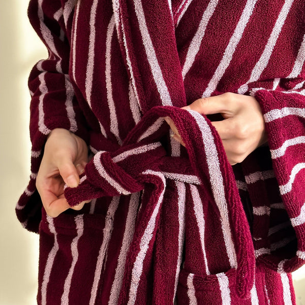 Lisbon Stripe Bathrobe Unisex Collection -- Delicors