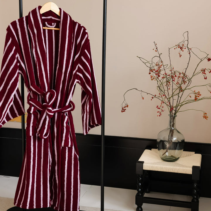 Lisbon Stripe Bathrobe Unisex Collection -- Delicors