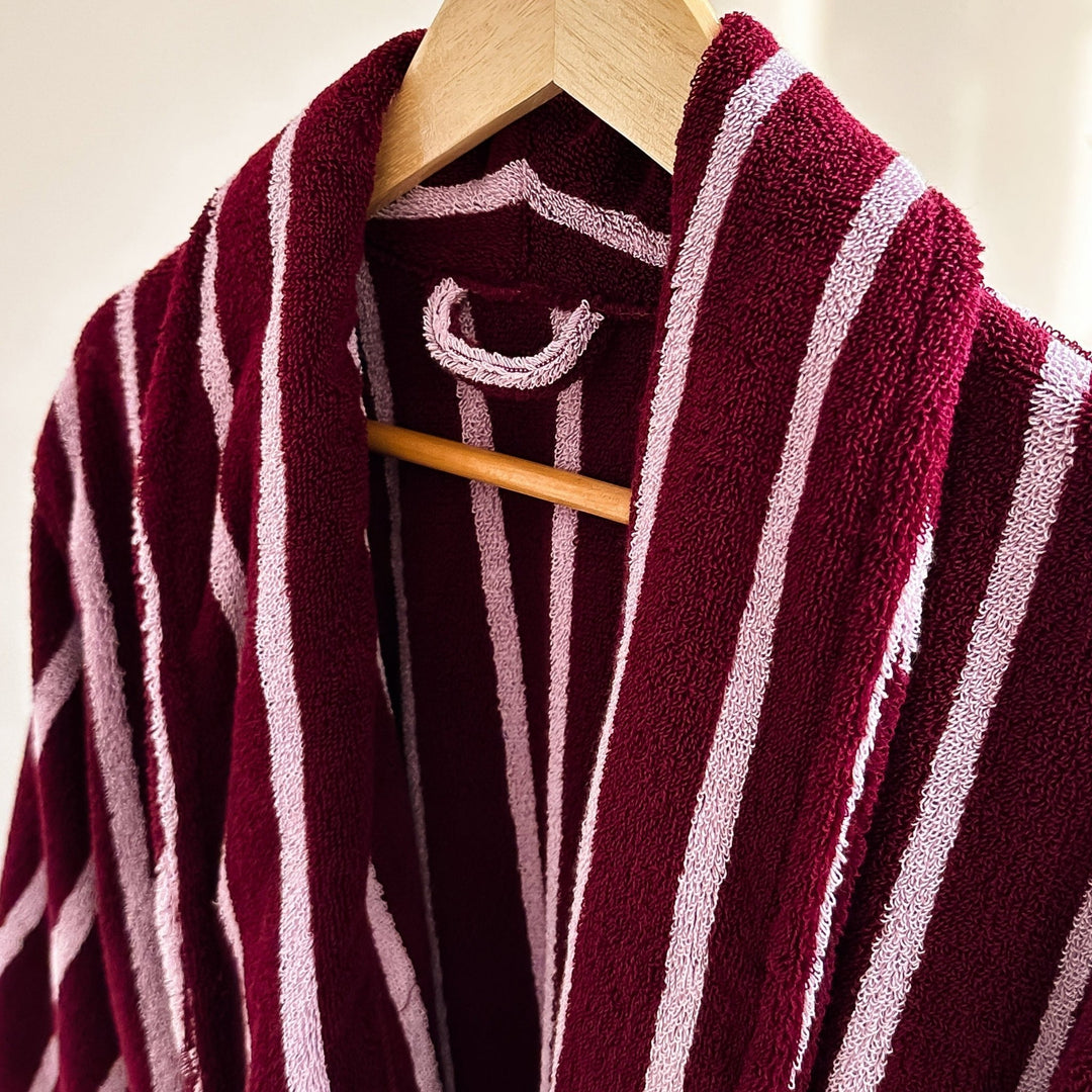 Lisbon Stripe Bathrobe Unisex Collection -- Delicors