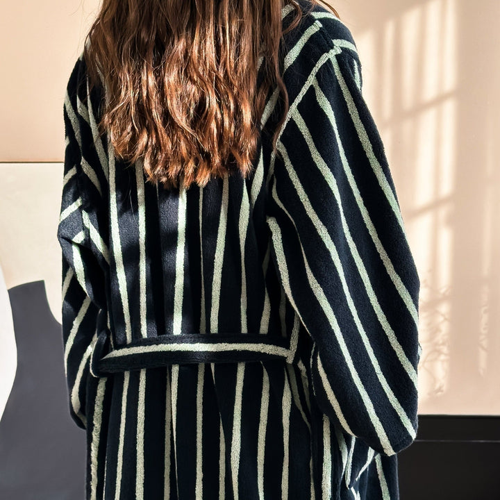 Lisbon Stripe Bathrobe Unisex Collection -- Delicors