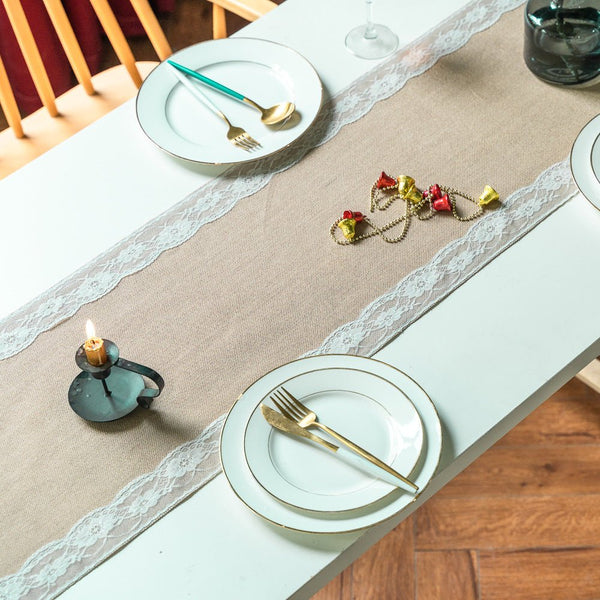 Lovers Linen Lace Table Runner -Table Runner- Delicors