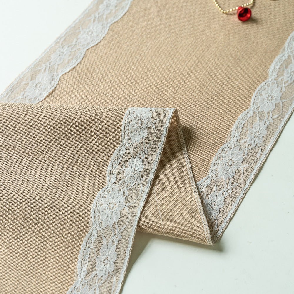 Lovers Linen Lace Table Runner -Table Runner- Delicors