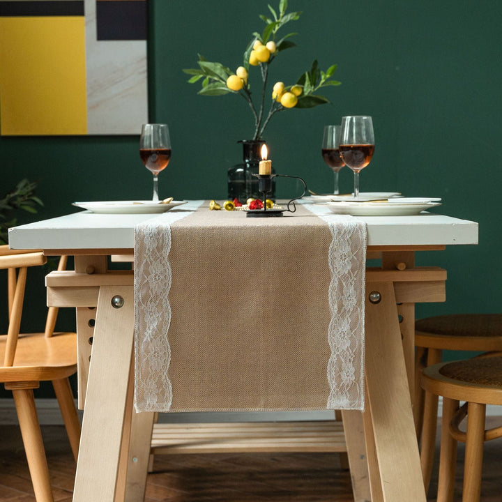 Lovers Linen Lace Table Runner -Table Runner- Delicors