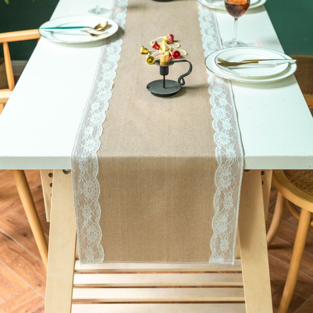 Lovers Linen Lace Table Runner -Table Runner- Delicors