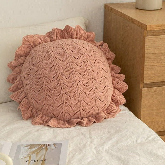 Loving is Easy Round Frill Cushion -Cushion- Delicors