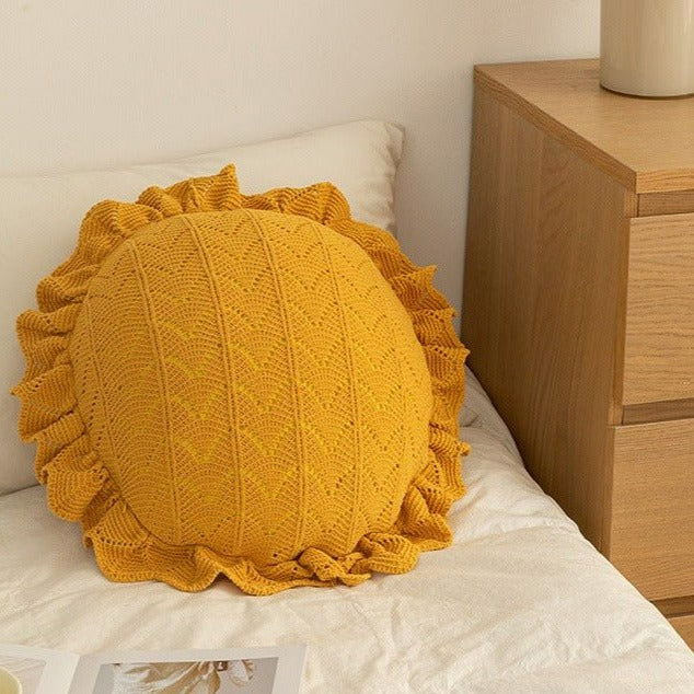 Loving is Easy Round Frill Cushion -Cushion- Delicors