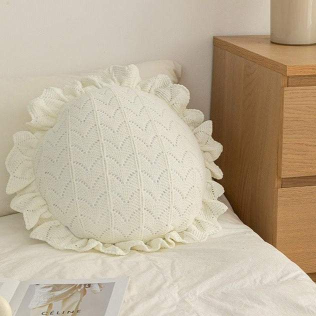 Loving is Easy Round Frill Cushion -Cushion- Delicors