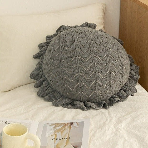 Loving is Easy Round Frill Cushion -Cushion- Delicors