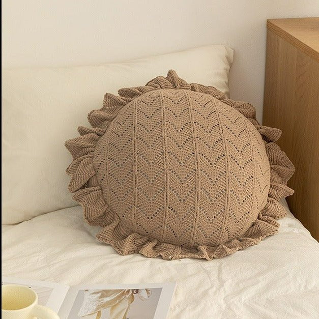 Loving is Easy Round Frill Cushion -Cushion- Delicors