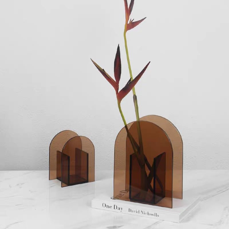 Maxima Dark Arches Acrylic Vase Collection -- Delicors
