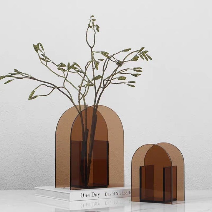 Maxima Dark Arches Acrylic Vase Collection -- Delicors
