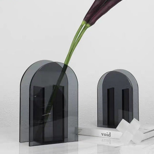 Maxima Dark Arches Acrylic Vase Collection -- Delicors