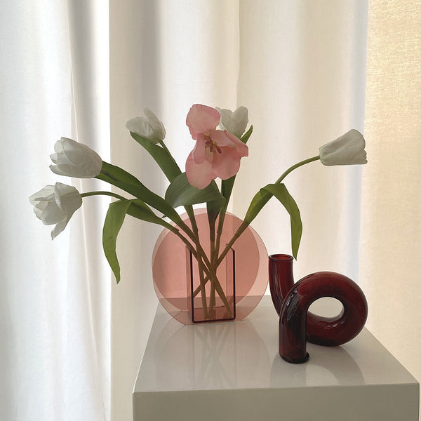 Millennial Pink Acrylic Vase Collection -- Delicors